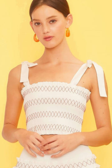 YARAZAYA Ruffle Crop Top